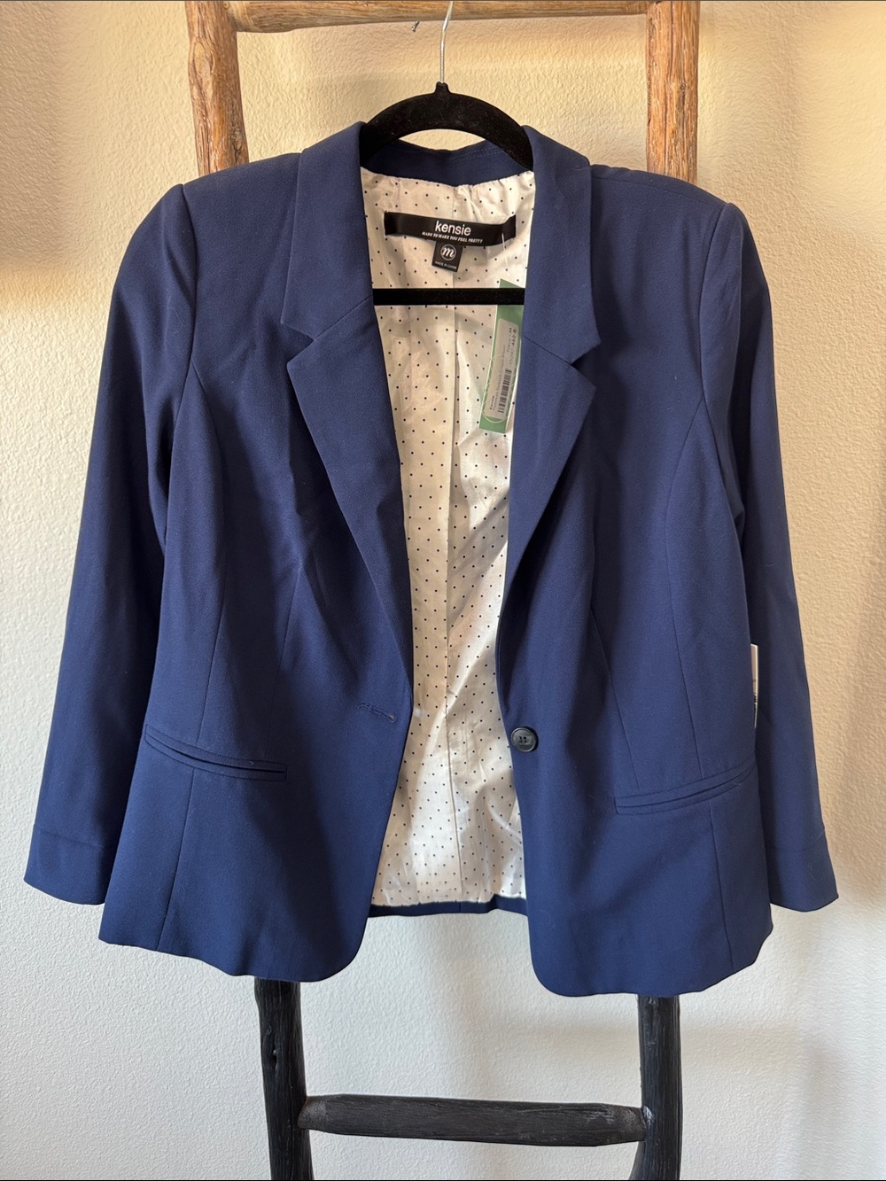 kensie Navy Single-Button Women's Blazer
